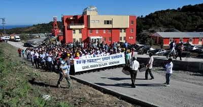 Maden işçileri grevde