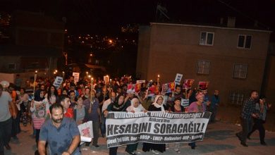 Güzeltepe mahallesi protesto yürüyüşü